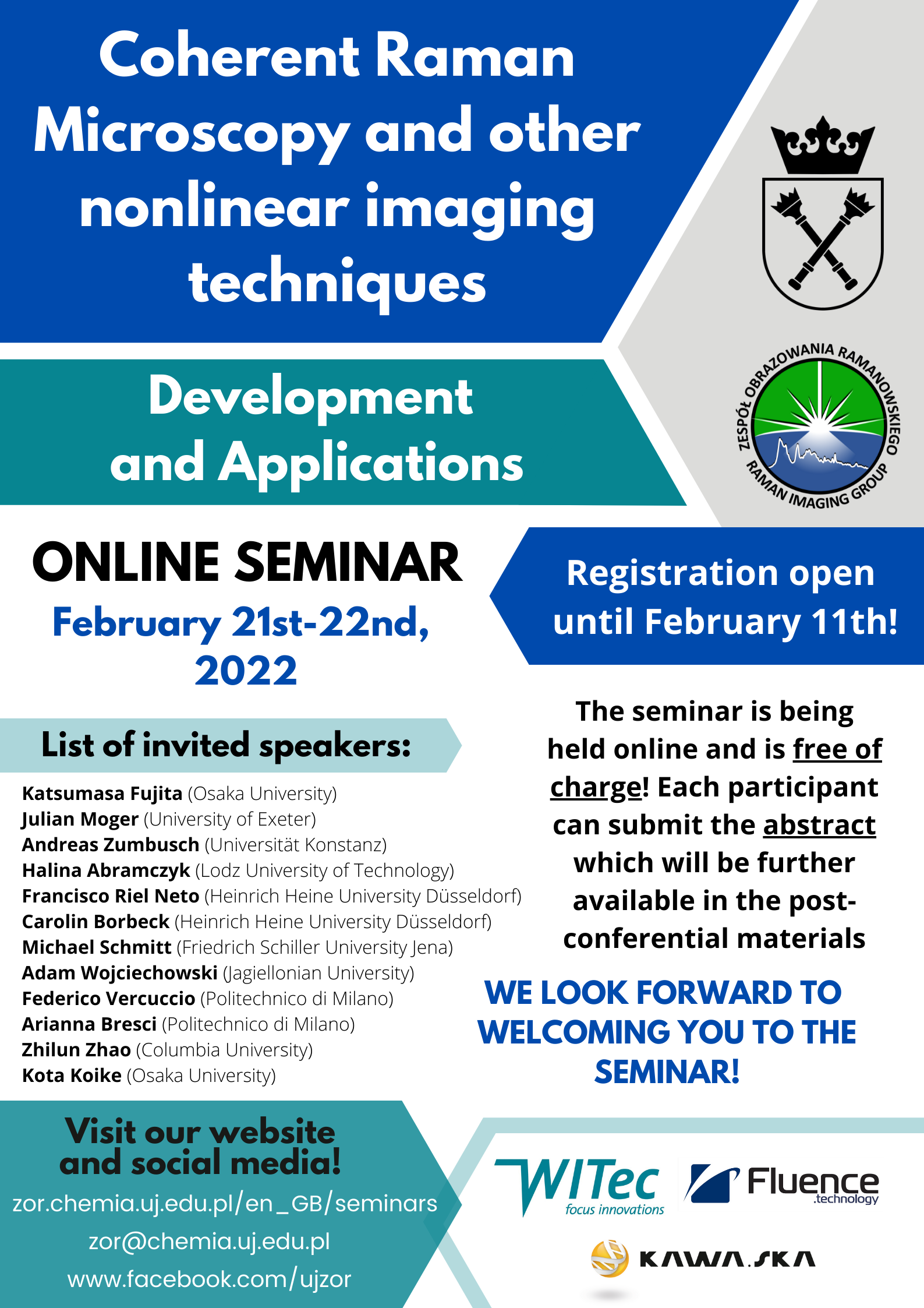 Seminar - Coherent Raman Microscopy and other nonlinear imaging techniques - development and applications